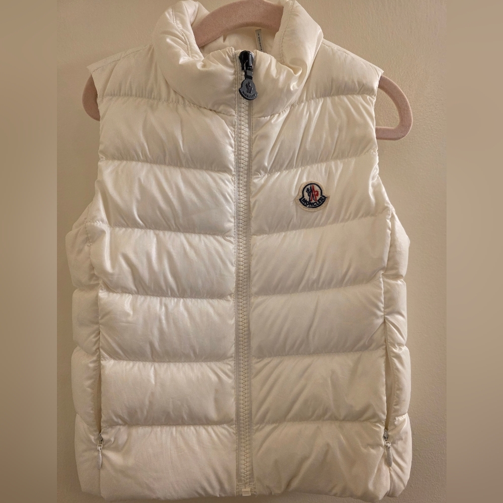Kids MONCLER White Puffer Jacket SIZE 4
